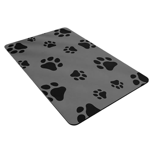 Haustier-Essmatte, Platzset, Gummi-Rückseite, für Futternäpfe, Auslaufschutz, einfache Pflege, Hunde-Futterplatzmatte von Psdndeww