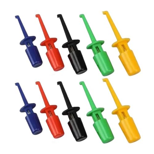 Kleine Hakentyp-Testklammer, Miniatur-Federklemme, farbcodierte Test-Clips, Set für Genauigkeit, elektrische Prüfung, kleiner Testclip Kleine Hakentyp-Testklammer, Miniatur-Federklemme, farbcodierte Test-Clips, Set für Genauigkeit, elektrische Prüfung, kleiner Testclip von Psdndeww