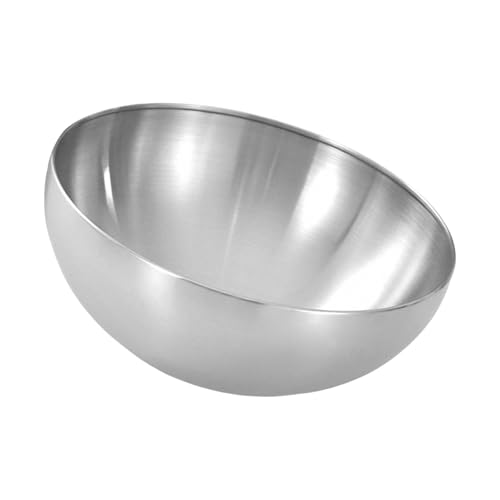 Leicht zu reinigende Salatschüssel, Mischschüssel aus Edelstahl, strukturiert, geeignet für den Innen- und Außenbereich Leicht zu reinigende Salatschüssel, Mischschüssel aus Edelstahl, strukturiert, geeignet für den Innen- und Außenbereich von Psdndeww