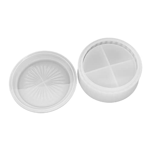 Mehrschichtige Aufbewahrungsbox mit Deckel, rundes stapelbares Silikon-Tablett, Epoxid-Gussglas Mehrschichtige Aufbewahrungsbox mit Deckel, rundes stapelbares Silikon-Tablett, Epoxid-Gussglas von Psdndeww