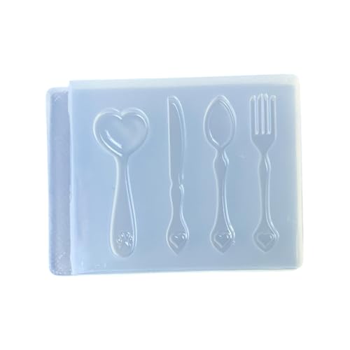 Professionelle Besteckform aus Silikon, Gabel, Löffel für einzigartige Küchendekorationen, Schmuck, Löffel und Gabel, Harzgussform von Psdndeww