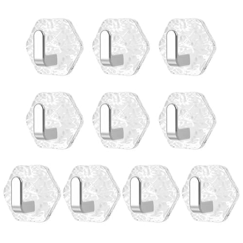 Psdndeww 10 unsichtbare Acryl-Klebehaken, stabile Materialien ohne Beschädigung, Wandhalterung, Zubehör für Zuhause, selbstklebende Wandhaken Psdndeww 10 unsichtbare Acryl-Klebehaken, stabile Materialien ohne Beschädigung, Wandhalterung, Zubehör für Zuhause, selbstklebende Wandhaken von Psdndeww