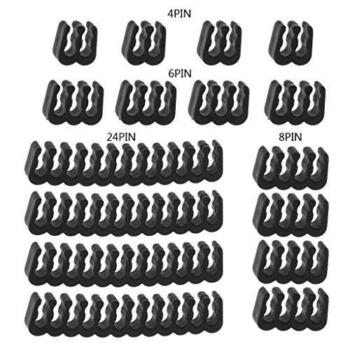 Psdndeww 16 Stück/Set PP-Kabel, Kammklemme, Clip-Kommode für 2,5–3,2 mm PC-Stromkabel, Verkabelung, 4/6/24-poliges Computerkabel Psdndeww 16 Stück/Set PP-Kabel, Kammklemme, Clip-Kommode für 2,5–3,2 mm PC-Stromkabel, Verkabelung, 4/6/24-poliges Computerkabel von Psdndeww
