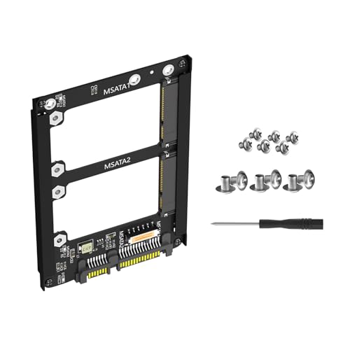 Psdndeww Doppelte MSATA Zu SATA3.0 Adapter Risers Portable MSATA Zu SATA3.0 6 Gbit/S Mit Rahmenhalterung Für MSATA von Psdndeww