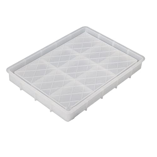 Rechteck Quadratische Tablettform Für Harzgussguss Schale Epoxidform Mit Diamantboden Silikonplattenform Tablett von Psdndeww