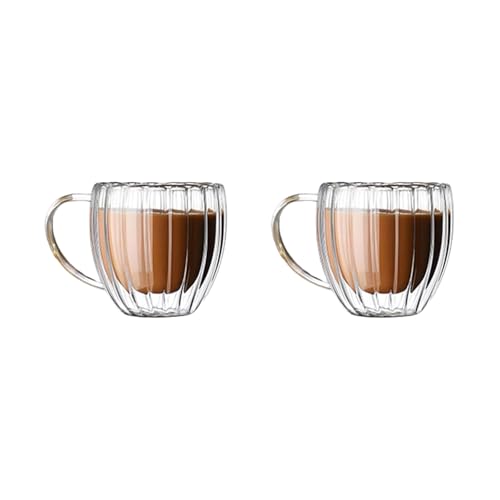 Set Von 2 Hohen Temperaturen Resistenten Borosilikatglasbecher Mit Doppelter Wand Für Ein Sicheres Und Effizientes Trinken von Psdndeww