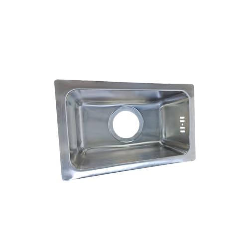 Psdndeww Single Bowl Dish Waschspüle Spülpool Edelstahl Quadrat Küchenspüle Badezimmer Handwaschbecken Geschirrspülung Balkon Quadrat von Psdndeww