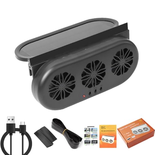 Solar Power 3 Autoventilator, Abluftventilator für Auto, Heizkörper, Heizkörper, Luftreiniger, LKW von Psdndeww