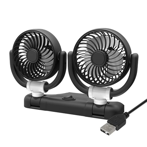 USB/12 V/24 V Autoventilator, um 360 Grad verstellbar, für Auto, wesentlich, elektrischer Ventilator, 2 Geschwindigkeiten USB/12 V/24 V Autoventilator, um 360 Grad verstellbar, für Auto, wesentlich, elektrischer Ventilator, 2 Geschwindigkeiten von Psdndeww