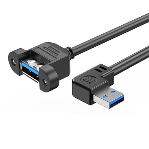 USB 3.0 Verlängerungskabel 90 Grad abgewinkelt USB 3.0 Buchse auf Buchse mit PC-Adapterkabel mit Schraubplattenhalterung USB 3.0 Verlängerungskabel 90 Grad abgewinkelt USB 3.0 Buchse auf Buchse mit PC-Adapterkabel mit Schraubplattenhalterung von Psdndeww