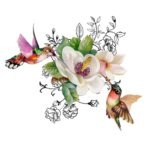 WC Aufkleber Vögel und Blumen Badezimmer WC Sitz Wandaufkleber Selbstklebend Blumen Toilettendeckel Abziehbilder von Psdndeww