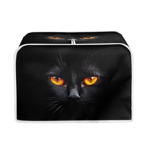 Psesaysky Black Cat Giftable Toaster Protector - Leichter gesteppter Stoff und Haken oben, perfekt für 2-Scheiben-Küchengeräte Psesaysky Black Cat Giftable Toaster Protector - Leichter gesteppter Stoff und Haken oben, perfekt für 2-Scheiben-Küchengeräte von Psesaysky