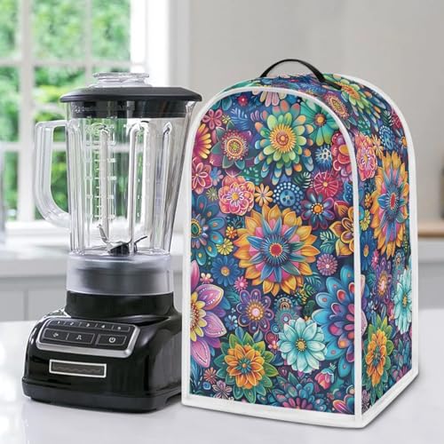 Psesaysky Bright Fabric Blossom Blender Covers for Kitchen Stain Resistant Dust Supplies Coffee Maker Appliance Cover Universal Fit Kitchen Mixer Accessories von Psesaysky