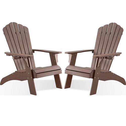 Psilvam Adirondack Stuhl, übergroßes Poly-Holz-Feuerstellenmöbel mit Getränkehalter, 159 kg Unterstützung, Terrassenstühle für Garten, wetterbeständig, Adirondack-Stuhl, sieht aus wie echtes Holz (2, Psilvam Adirondack Stuhl, übergroßes Poly-Holz-Feuerstellenmöbel mit Getränkehalter, 159 kg Unterstützung, Terrassenstühle für Garten, wetterbeständig, Adirondack-Stuhl, sieht aus wie echtes Holz (2, von Psilvam