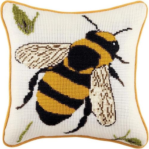 Pskgbxmu Gestempeltes Kreuzstich Kissen 45x45cm Biene DIY Kissen Stickerei Set für kreative Inneneinrichtung Handarbeitsset für erwachsene Anfänger Pskgbxmu Gestempeltes Kreuzstich Kissen 45x45cm Biene DIY Kissen Stickerei Set für kreative Inneneinrichtung Handarbeitsset für erwachsene Anfänger von Pskgbxmu