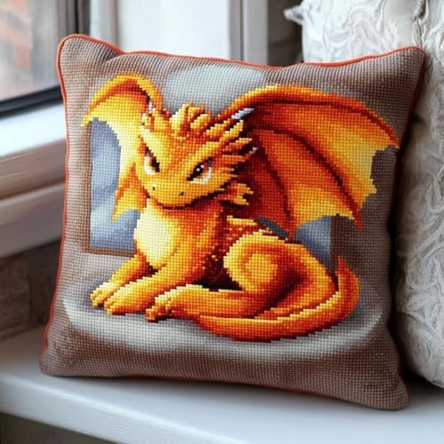 Pskgbxmu Gestempeltes Kreuzstich Kissen 45x45cm Fliegender Drache DIY Kissen Stickerei Set für kreative Inneneinrichtung Handarbeitsset für erwachsene Anfänger Pskgbxmu Gestempeltes Kreuzstich Kissen 45x45cm Fliegender Drache DIY Kissen Stickerei Set für kreative Inneneinrichtung Handarbeitsset für erwachsene Anfänger von Pskgbxmu