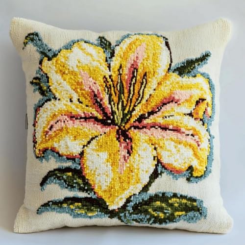 Pskgbxmu Gestempeltes Kreuzstich Kissen 45x45cm Gelbe Blume DIY Kissen Stickerei Set für kreative Inneneinrichtung Handarbeitsset für erwachsene Anfänger Pskgbxmu Gestempeltes Kreuzstich Kissen 45x45cm Gelbe Blume DIY Kissen Stickerei Set für kreative Inneneinrichtung Handarbeitsset für erwachsene Anfänger von Pskgbxmu
