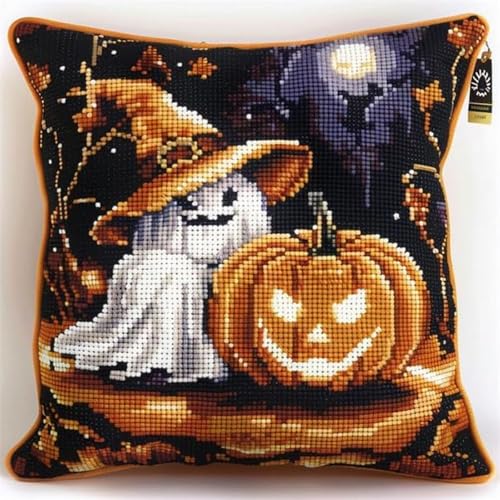 Pskgbxmu Gestempeltes Kreuzstich Kissen 45x45cm Kürbismann DIY Kissen Stickerei Set für kreative Inneneinrichtung Handarbeitsset für erwachsene Anfänger Pskgbxmu Gestempeltes Kreuzstich Kissen 45x45cm Kürbismann DIY Kissen Stickerei Set für kreative Inneneinrichtung Handarbeitsset für erwachsene Anfänger von Pskgbxmu