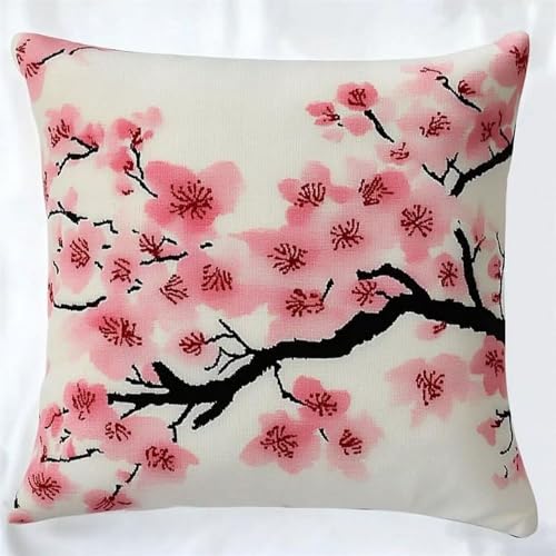 Pskgbxmu Gestempeltes Kreuzstich Kissen 45x45cm Pflaumenblüte DIY Kissen Stickerei Set für kreative Inneneinrichtung Handarbeitsset für erwachsene Anfänger Pskgbxmu Gestempeltes Kreuzstich Kissen 45x45cm Pflaumenblüte DIY Kissen Stickerei Set für kreative Inneneinrichtung Handarbeitsset für erwachsene Anfänger von Pskgbxmu