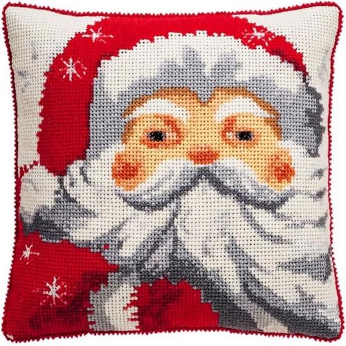 Pskgbxmu Gestempeltes Kreuzstich Kissen 45x45cm Weihnachtsmann DIY Kissen Stickerei Set für kreative Inneneinrichtung Handarbeitsset für erwachsene Anfänger Pskgbxmu Gestempeltes Kreuzstich Kissen 45x45cm Weihnachtsmann DIY Kissen Stickerei Set für kreative Inneneinrichtung Handarbeitsset für erwachsene Anfänger von Pskgbxmu