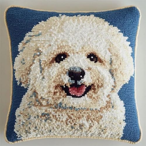 Pskgbxmu Gestempeltes Kreuzstich Kissen 45x45cm Welpe DIY Kissen Stickerei Set für kreative Inneneinrichtung Handarbeitsset für erwachsene Anfänger Pskgbxmu Gestempeltes Kreuzstich Kissen 45x45cm Welpe DIY Kissen Stickerei Set für kreative Inneneinrichtung Handarbeitsset für erwachsene Anfänger von Pskgbxmu