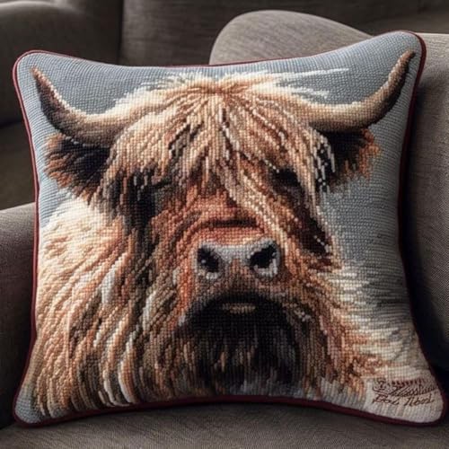 Pskgbxmu Gestempeltes Kreuzstich Kissen 45x45cm Yak DIY Kissen Stickerei Set für kreative Inneneinrichtung Handarbeitsset für erwachsene Anfänger Pskgbxmu Gestempeltes Kreuzstich Kissen 45x45cm Yak DIY Kissen Stickerei Set für kreative Inneneinrichtung Handarbeitsset für erwachsene Anfänger von Pskgbxmu