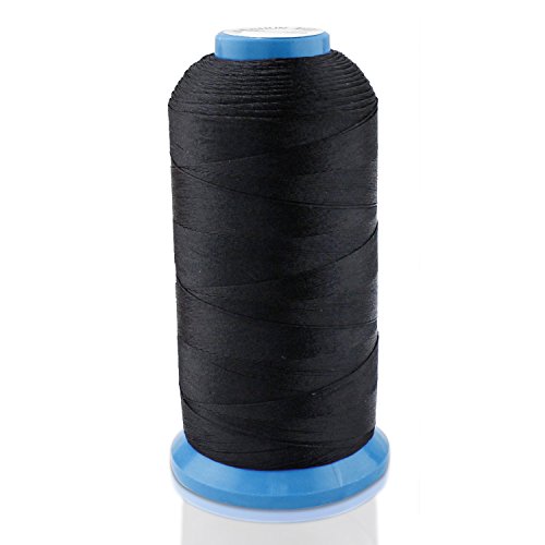 PsmGoods® Bonded Nylon Nähgarn Strong für Nähmaschine Hand Stitching (Schwarz) von PsmGoods