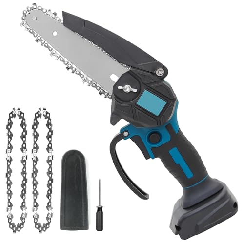 Mini Akku Kettensäge 6 Zoll für Bosch GBA/GBA ProCORE 18V Akku, Akku-Astkettensäge Elektro Kettensäge Handkettensäge für Gartenarbeit, Holzschneiden und Beschneiden (Ohne Akku) von Psogpone