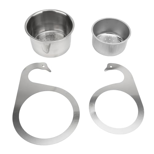 2 Stück Abflusssieb für Küchenspüle, Edelstahl, Abtropfkorb für Küchenabfälle, Abflusssieb für Küche, Obst und Gemüse von Pssopp