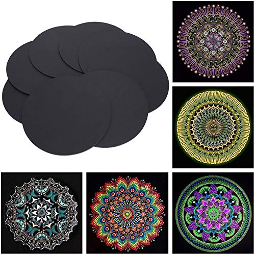 Mandala Dotting Scheiben 8 Stücke 15cm Mandala Dotting Kuppelschablone Mandala Painting Board Malerei Karton Mandala Papier für Mandala Dotting Malerei und Zeichnung von Pssopp