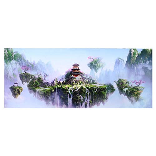 Aquarium Hintergrund Aufkleber Aquarium Hintergrund Plakat Dekoration PVC Schloss Muster Aufkleber Landschaftsbild Aquarium Hintergrund Plakat Hintergrund Dekorations Papier(91 * 50cm) von Pssopp