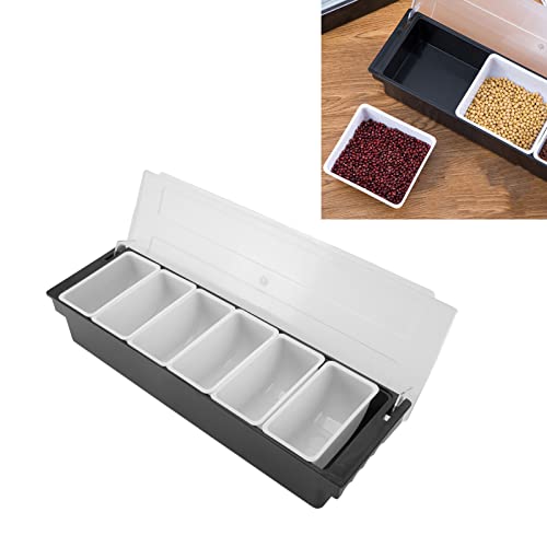 Condiment Caddy Bar Fruit Bar Fruit Caddy mit Deckel Condiment Caddy Strapazierfähiger Transparenter Kunststoffdeckel Abnehmbares Design Multifunktions-Bar Fruit Caddy Zum Würzen von Gemüse und Obst von Pssopp