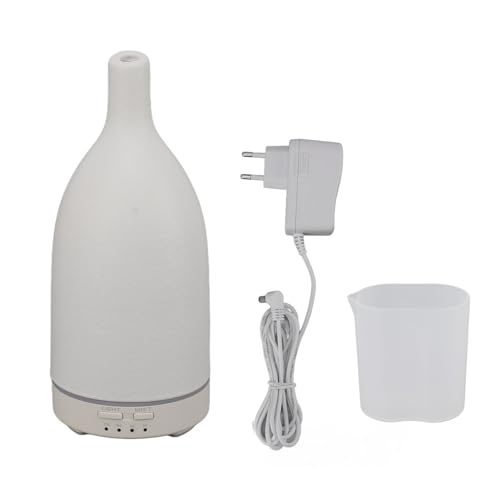 Diffusor für ätherische Öle, Ultraschall-Technologie, Geräuschloser Aromatherapie-Diffusor, 120 Ml, Weißer Keramik-Kühlnebel-Aromatherapie-Diffusor für Zuhause (Weiß) von Pssopp