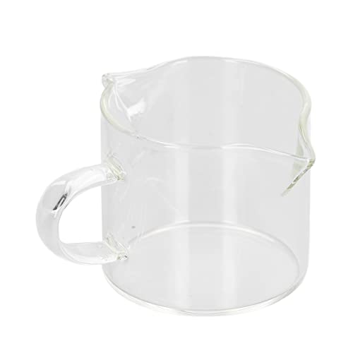 Glas-Messbecher mit Doppelten Ausgießern, Klare Skala, Unzen-Maßkrüge, Rührbecher für Milch-Espresso-Kaffee, Abgestuft, 75 Ml von Pssopp