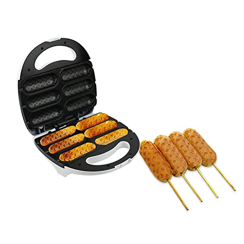 Hotdog-Waffeleisen, 750 W, Waffel-Corn-Dog-Maschine, Französische Muffin-Hot-Dog-Maschine, Antihaftbeschichtete Corn-Dog-Maschine (EU-Stecker 220–240 V) von Pssopp