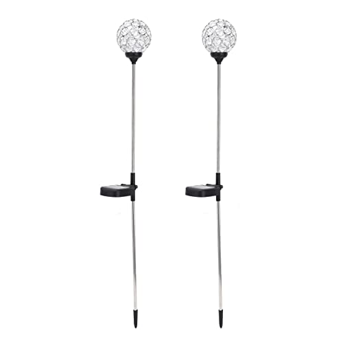 LED Kugel Solarleuchten IP65 Wasserdicht Landschaftslicht für Rasen Balkon Romantische Beleuchtung 2 Pack von Pssopp
