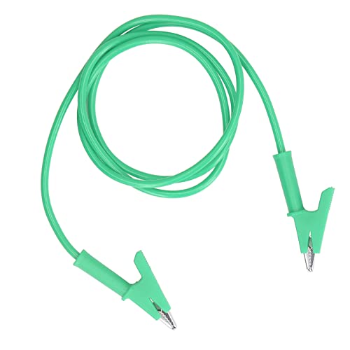 Prüfkabel, Messing-Silikon-Krokodilklemme, Messleitung, Feste Klemmung, 20 A, 3000 V, für Batterie (Grün) von Pssopp