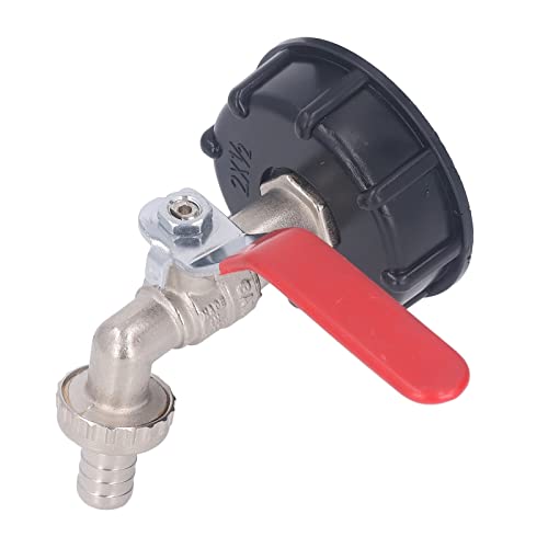 Pssopp 1/2-Zoll-Leckschutzmessingventil IBC-Tasche-Adapter IBC Tankadapter IBC-Behälteradapter mit S60X6 Grobfaden für 275-330 Gallonen Wassertank Garten Bewässerung Regenwasserernte von Pssopp