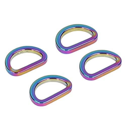 Pssopp 10 Stück 20 Mm D-Ringe Zuverlässig Langlebig Glänzend Komfortabel Kleine Kompakte Dekorative Taschenschnallen für DIY Zinklegierung(Bunt) von Pssopp