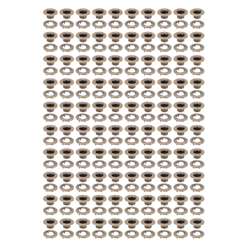 Pssopp 100 -pcs -Zähne -Ösen, Mehrschicht Polierte und Plattierte Anti -Korrode -Kupfer -vielseitige Verwendung von Grommet -Waschmaschinen mit Unterlegscheiben für Hüte (Bronze) von Pssopp