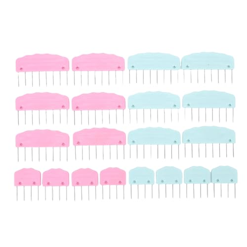 Pssopp 20pcs Strickblockierstifte, Sogar Verteilungsverteilung Konstante Spannung Verlässliche Nadelstrickblockkämme mit Aufbewahrungsbox für Schal (2 Größen) von Pssopp