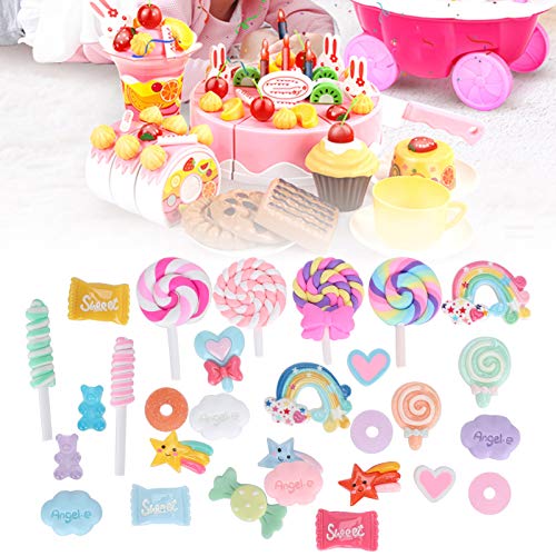 Pssopp 29Pcs Mixed Candy Plastikperlen, Scheiben Flatback Buttons für handwerkliches Zubehör Scrapbooking Phone Case Decor Pssopp 29Pcs Mixed Candy Plastikperlen, Scheiben Flatback Buttons für handwerkliches Zubehör Scrapbooking Phone Case Decor von Pssopp