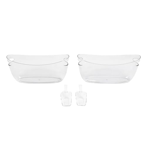 Pssopp 2pcs Clear Ice Bucket, 5L -Getränke mit Großer Kapazität mit Zwei Schaufeln für Getränkewein -Champagner und Partys Verwenden Pssopp 2pcs Clear Ice Bucket, 5L -Getränke mit Großer Kapazität mit Zwei Schaufeln für Getränkewein -Champagner und Partys Verwenden von Pssopp