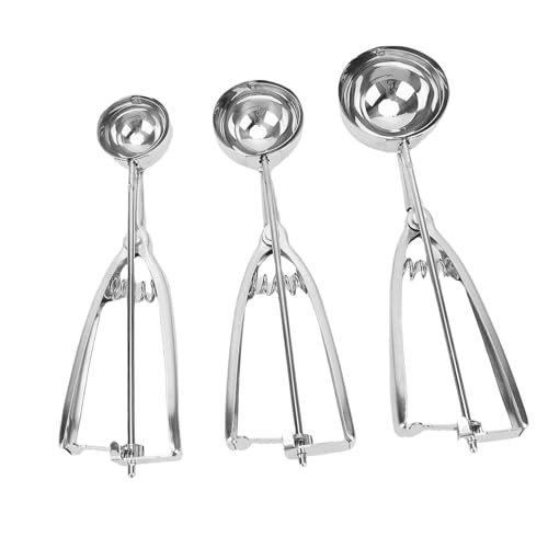 Pssopp 3 Stück Cookie Scoop, Rutsch Fester Griff Cookie Teig Melone Baller Eis Schaufel für Küche Back Zubehör Pssopp 3 Stück Cookie Scoop, Rutsch Fester Griff Cookie Teig Melone Baller Eis Schaufel für Küche Back Zubehör von Pssopp