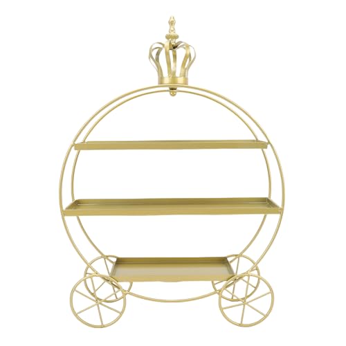 Pssopp 3 -Tier -Cup -Kuchenhalter, Abgestufte Cupcake -Ständer Servierschalenplatte für Desserts Kuchen Käse Fruchtfeier Geburtstag Unkraut (GOLD) von Pssopp