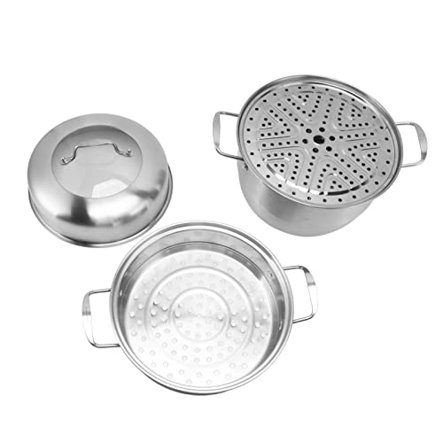 Pssopp 360 -Grad -Kreislauf in Edelstahl Küchenutensilien Topf mit Deckel, um Geschmack und Ernährung zu Erhalten, Dampftopf mit Mehreren Verwendungszwecken Zum Kochen der Heimküche] (3-stöckig) von Pssopp