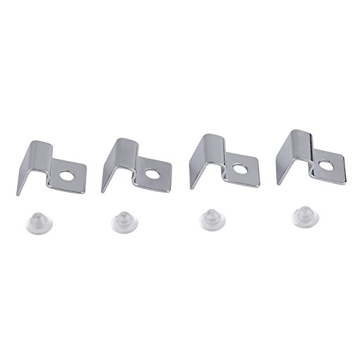 Pssopp 4 Größe 4 Teile/Satz Aquarium Glasabdeckung Clip Unterstützung Halter Edelstahl Aquarium Glasabdeckung Deckel Halterung mit silikagel Mat(8mm) von Pssopp