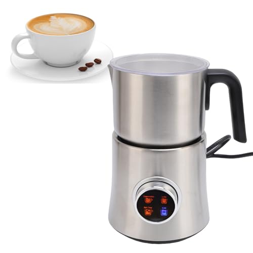 Pssopp 4 in 1 Milch auf Schäumer, 900ml Abnehmbare Edelstahl Milch Wärmer Krug für Kaffee Latte Cappuccino Heiße Schokolade (EU-Stecker 220-240V) von Pssopp