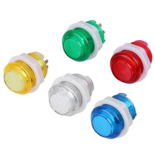 Pssopp 5 Stück LED Lichter Game LED DIY Kit Tasten Schalter Button mit Mikroschalter für Joystick Games Console Pssopp 5 Stück LED Lichter Game LED DIY Kit Tasten Schalter Button mit Mikroschalter für Joystick Games Console von Pssopp