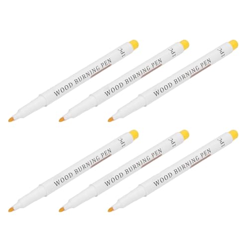 Pssopp 6 Stück Scorch Pen Marker, Wood Scorch Burning Marker Wood Burning Pen, Leicht zu Brennen Designs auf Holz für Kunstprojekte, Kunsthandwerk von Pssopp